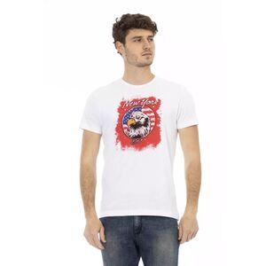 Trussardi Action White Cotton Men Men's T-Shirt